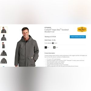 CT105533
Carhartt® Super Dux™ Insulated Hooded Coat